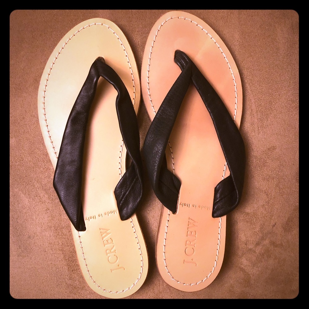 J.Crew | Soft leather flip flops ♟